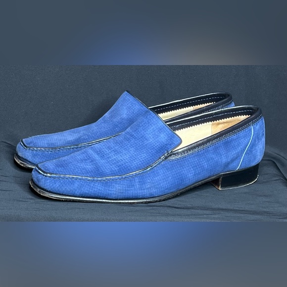 Stefano Ricci | Shoes | Stefano Ricci Blue Suede Loafers Mens 2 | Poshmark